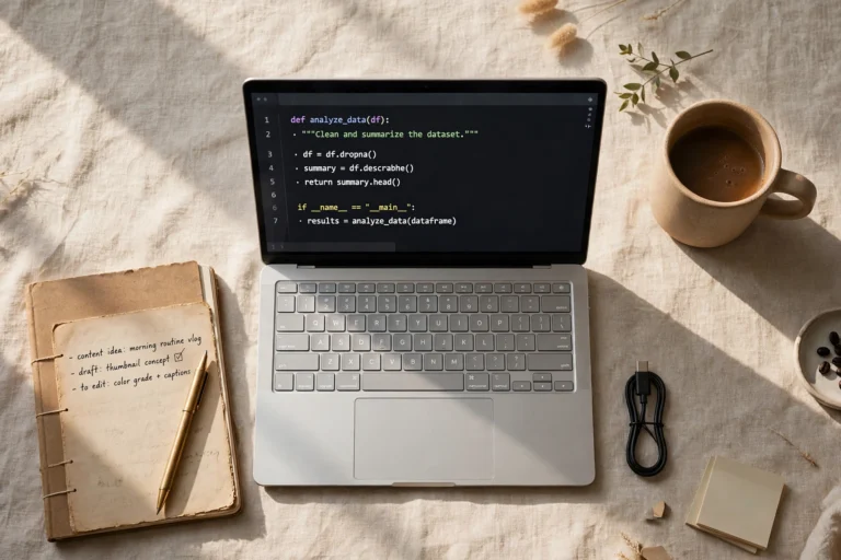 Modern Minimalist Workspace Layout