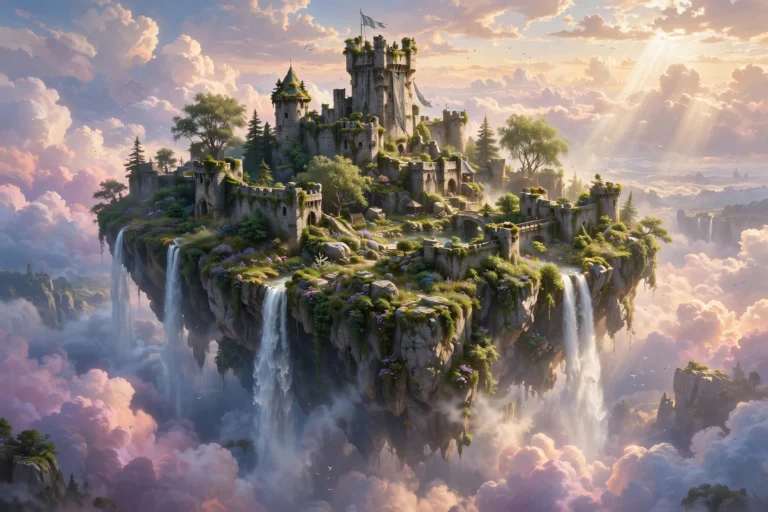 Surreal Floating Island Citadel